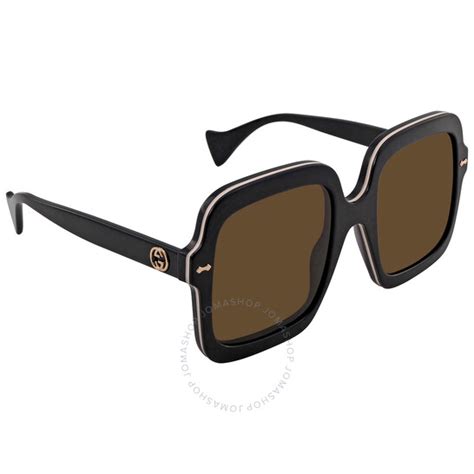 gucci brown square ladies sunglasses|square sunglasses women luxury.